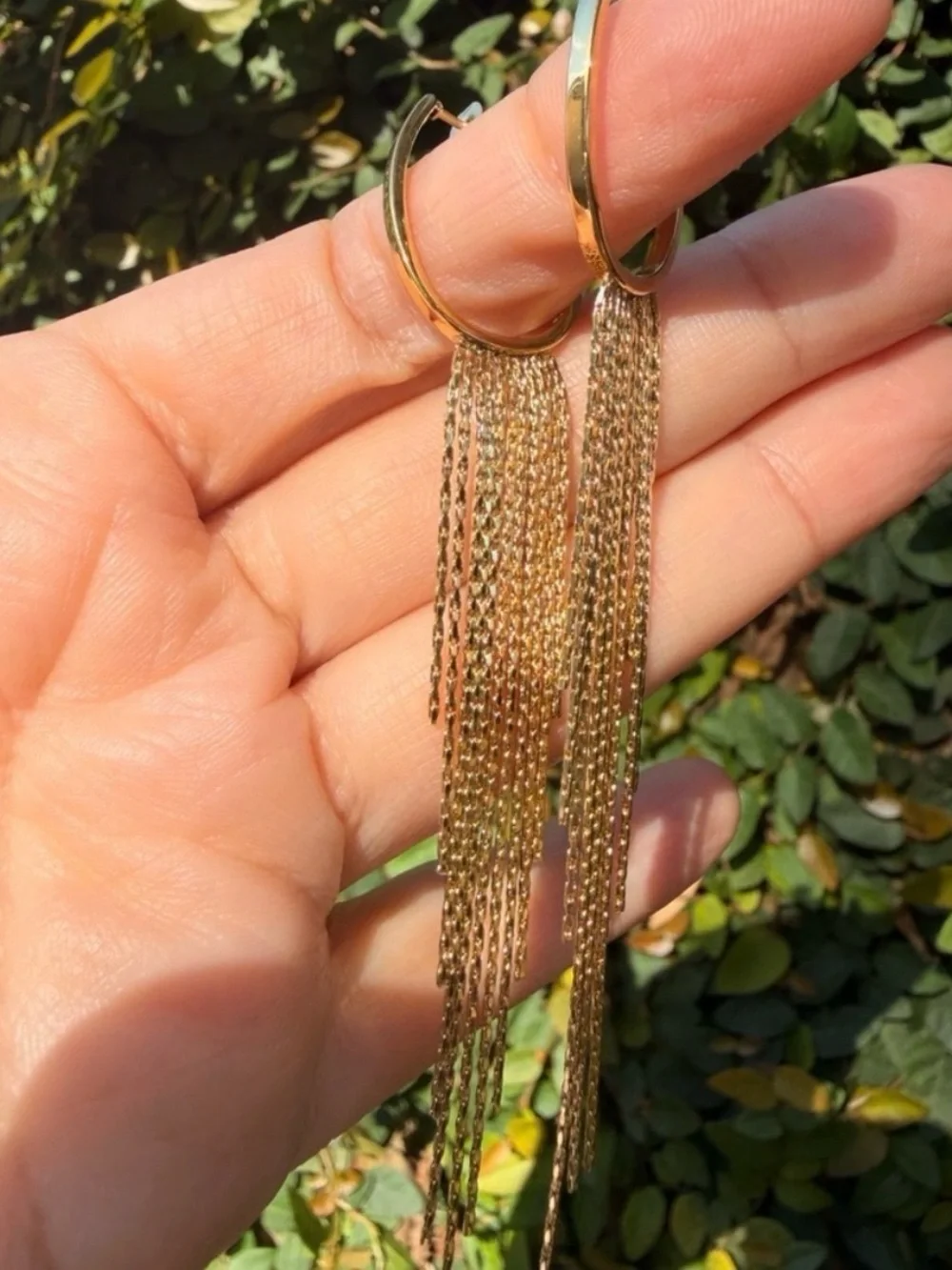 Long Tassel Drop Dangle Waterproof Tarnish Free Earrings